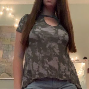 Green trendy shirt